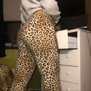 Cheetah flare pants